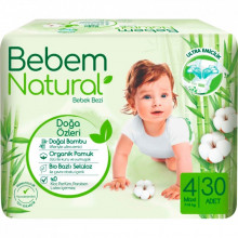Подгузники Bebem Natural 4 maxi 7-14 кг 30 шт (8690536806027) (315847)