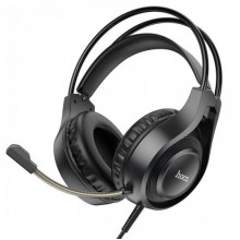 Игровые наушники с микрофоном HOCO W106 Tiger Gaming Headset проводные, с оголовьем Черные (342947)