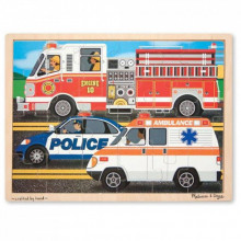 Пазл Melissa&Doug Спецмашины, 24 элемента (MD9062) (266157)