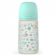 Бутылочка для кормления Suavinex Memories Истории малышей 270 мл, соска медленный поток зелен (307117) (272157)