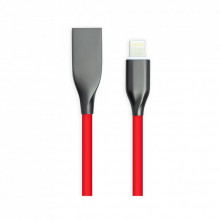 Дата кабель USB 2.0 AM to Lightning 1.0m red PowerPlant (CA911400) (321357)