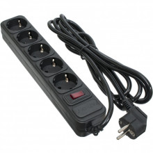 Сетевой фильтр питания Patron 3.0 m3*1mm2 (SP-1053) 5 розеток BLACK (EXT-PN-SP-1053) (154457)