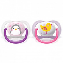 Пустышка Philips AVENT Ultra Air Animal для девочек 0-6 мес (SCF080/06) (272457)