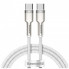 Дата кабель USB-C to USB-C 1.0m 100W metal white Baseus (CATJK-C02) (323857)