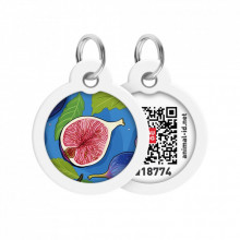 Адресник для животных WAUDOG Smart ID с QR паспортом "Инжир", круг 30 мм (230-4053) (310957)