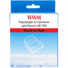 Лента для принтера этикеток WWM для Epson LW-700 24mm х 8m Black-on-Red (WWM-SC24R) (287067)