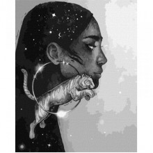 Картина по номерам "Созвездие тигра с красками металлик" ©lesya_nedzelska_art Идейка KHO4970 40х50 см