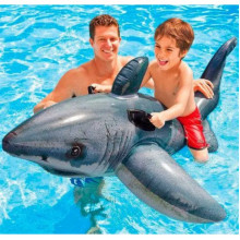 Надувной плотик для плаванья Intex "Акула" 57525 NP с ручками, размером 173х104см (207367)