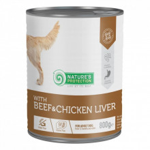 Консервы для собак Nature's Protection Beef and Chicken Liver 800 г (KIK45606) (322567)