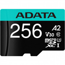 Карта памяти ADATA 256GB microSD class 10 UHS-I U3 V30 A2 Premier Pro SD 6.0 (AUSDX256GUI3V30SA2-RA1) (345567)