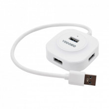 Концентратор VEGGIEG USB 3.0 to 4xUSB 0.3m white (V-U3403) (321177)