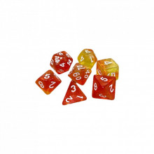 Набор кубиков для настольных игр Games 7 Days Double Glitter 7 Dice Set - Orange-Yellow (g7dglitdc09) (269277)