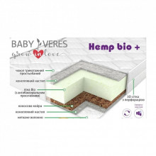 Матрас Верес Hemp Bio+ Aloe vera 140 х 70 х10 см (52.3.001) (324977)