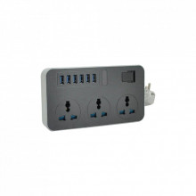 Сетевой фильтр питания Voltronic TВ-Т09, 3роз, 6*USB Black (ТВ-Т09-Black) (232187)
