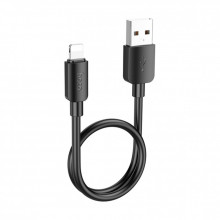 Дата кабель USB 2.0 AM to Lightning 0.25m Hyper X96 black HOCO (6942007609388) (345287)