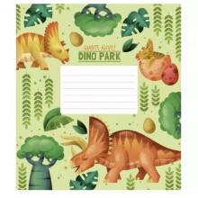 Тетрадь ученическая Dino park 012-3227K-3  в клетку на 12 листов