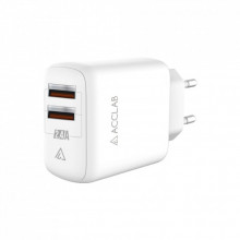 Зарядное устройство ACCLAB AL-TC224 2хUSB 5В/2,4A/12W (1283126538834) (201487)