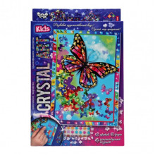 Набор креативного творчества "Crystal art Kids" Бабочка CArt-01-02, 9 цветов, 6 форм