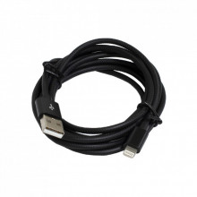 Дата кабель USB 2.0 AM to Lightning 2.0m 2.4A black Patron (CAB-PN-LIGHT-2M-B) (324987)