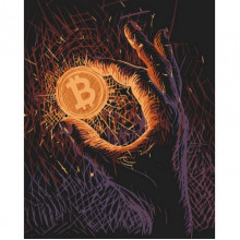 Картина по номерам "Биткоин" 16513-AC 40х50 см Картина по номерам "Биткоин" 16513-AC 40х50 см