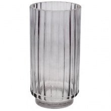 Ваза декоративна Ancient Glass "Манхеттен" 24.5х12.5см, сіре скло (184297)