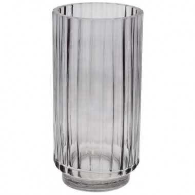 Ваза декоративна Ancient Glass "Манхеттен" 24.5х12.5см, сіре скло (184297)