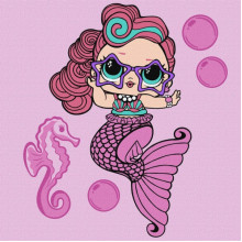 Картина по номерам "L.O.L. Surprise! Mermaids Waves" KHO6266, 40х40 см