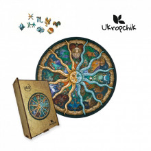 Пазл Ukropchik деревянный Таинственный Зодиак size - L в коробке с набором-рамкой (Mysterious Zodiac A3) (200397)