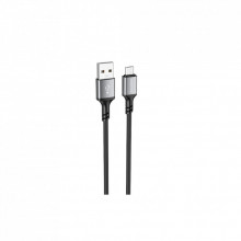 Дата кабель USB 2.0 AM to Micro 5P 1.0m silicone black BOROFONE (6974443386387) (323397)