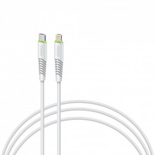 Дата кабель USB-C to Lightning 1.2m 18W white Intaleo (1283126504099) (321497)