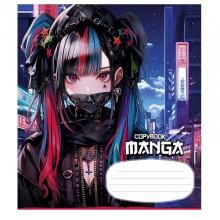Тетрадь ученическая "MANGA" 018-3323K-1 в клетку, 18 листов