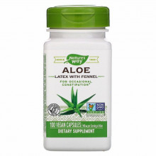 Травы Nature's Way Алоэ Вера с фенхелем, 140 мг, Aloe Latex with Fennel, 100 в (NWY-10150) (305108) Травы Nature's Way Алоэ Вера с фенхелем, 140 мг, Aloe Latex with Fennel, 100 в (NWY-10150) (305108)
