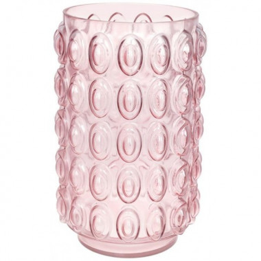 Ваза декоративна Ancient Glass "Bubbles" 30х19см, скло, рожевий (184308)