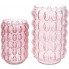 Ваза декоративна Ancient Glass "Bubbles" 30х19см, скло, рожевий (184308)
