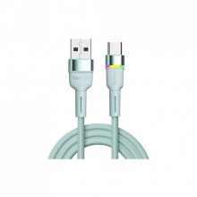 Дата кабель USB 2.0 AM to USB-C 1.0m 3A LED blue Essager (EXCT-XCD03) (324308)