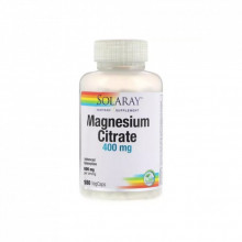 Минералы Solaray Цитрат Магния, 400 Мг, Magnesium Citrate, Solaray 180 Капсул (SOR-37402) (304508)