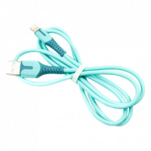 Дата кабель USB 2.0 AM to Lightning 1.0m blue Dengos (PLS-L-IND-SOFT-BLUE) (321808)