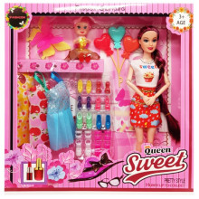 Игровой набор Кукла с дочкой "Quenn Sweet" 313K43(Orange-Blue) с аксессуарами