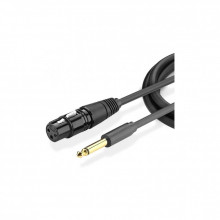 Кабель мультимедийный 6.35mm M to XLR F 5.0m AV131 black Ugreen (20721) (320618)