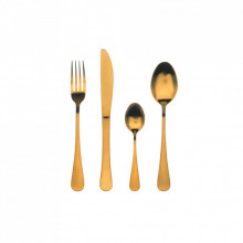 Набор столовых приборов Bergner Munich gold matt 24 предмета (BG-5134-GD) (291028)