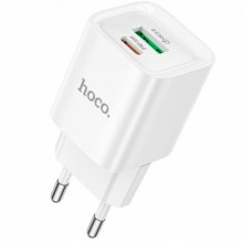 Сетевое зарядное устройство адаптер HOCO C147A 1хType-C/1хUSB PD/QC 20W, поддержка быстрой зарядки PD/QC/FCP/AFC (343028)