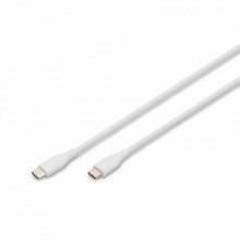 Дата кабель USB-C to USB-C 1.0m USB 2.0 60W silicone white Digitus (AK-300341-010-W) (322128)