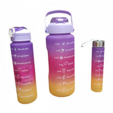 Набор спортивных бутылок для воды 3 в 1 обьемом 300мл 900 мл 2 л  (52303) (212328)