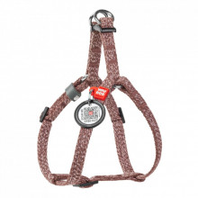 Шлей для кошек WAUDOG Re-cotton с QR паспортом XS Ш 10 мм В=С: 28-40 см коричневая (16706) (311328)