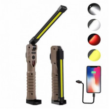 Фонарь WORKLIGHT-WL-08-XPE+COB (white+yellow+red), power bank, Li-Ion аккум., поворот180º+180º, магнит, зажим, (340428)