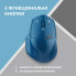 Мышка 2E MF280 Silent Wireless/Bluetooth Blue (2E-MF280WBL) (232528)