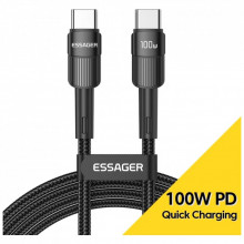 Дата кабель USB-C to USB-C 2.0m 100W black Essager (EXCTT1-XCA01) (324528)