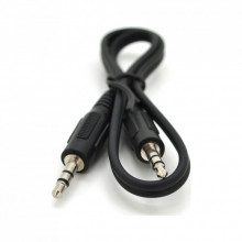 Кабель мультимедийный 3.5mm M to 3.5mm M 0.4m black Voltronic (YT28014) (320238)