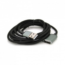 Дата кабель USB 2.0 AM/AF 2.0m black VEGGIEG (YT-AM/AF-UF2-2) (323238)