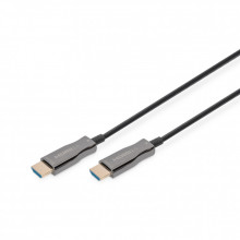 Кабель мультимедийный HDMI M to HDMI M 30m 4K AOC hybrid-fiber black Digitus (AK-330125-300-S) (345238)